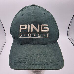 Ping Golf Adjustable Green Baseball Hat Casual Outdoors Walking Summer